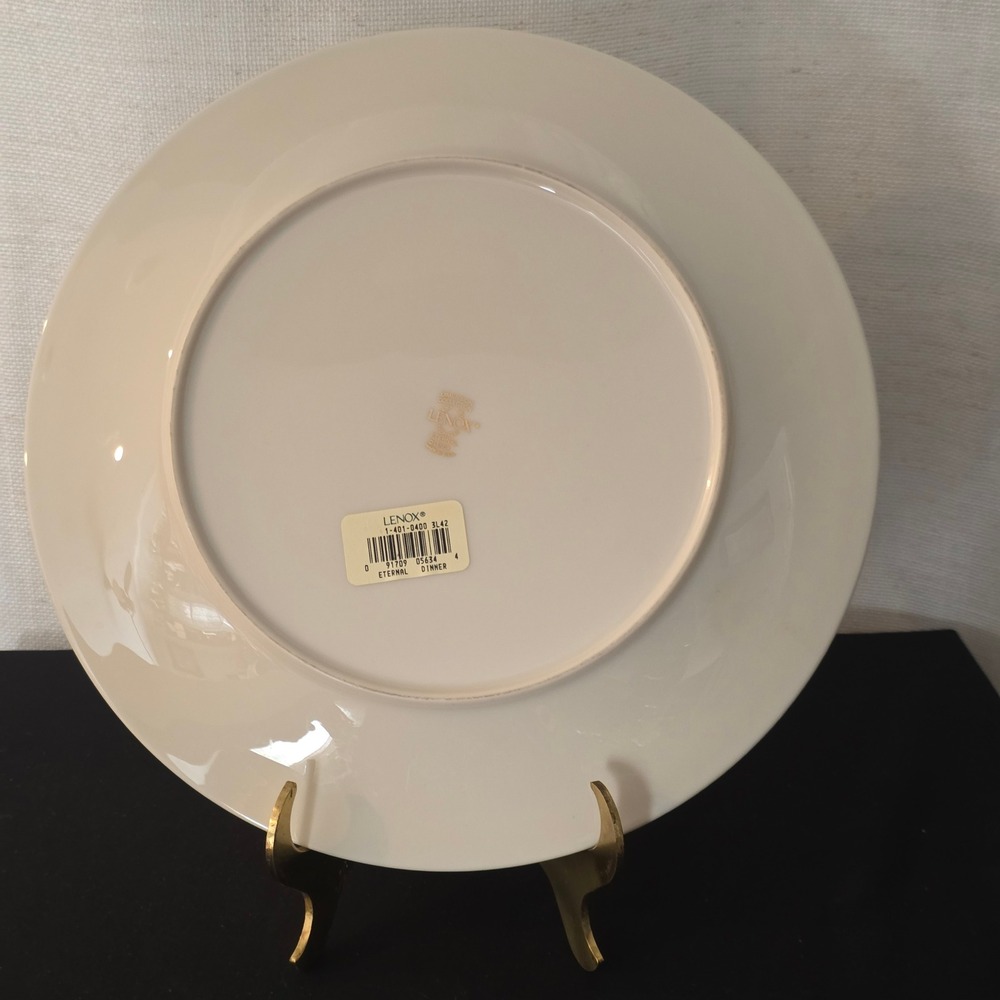 NEW Lenox Eternal Dinner Plates Set of 2 Ivory Gold Trim Dimension Collection - Picture 4 of 8